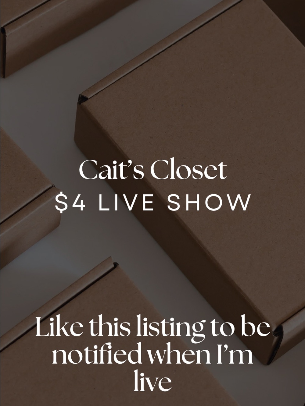Cait's Closet Live Show Notification